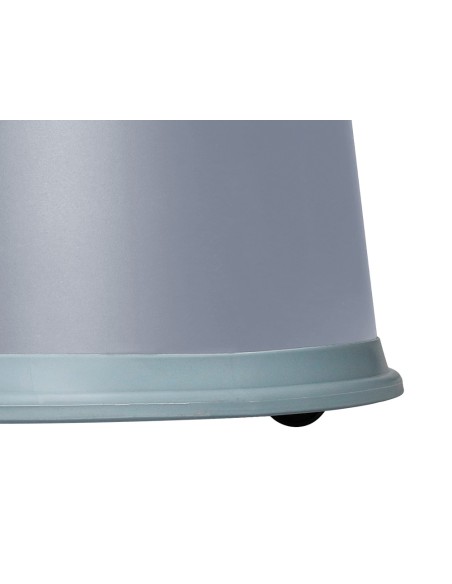 Taburete q connect ruedas retractiles tres ruedas dos niveles color gris