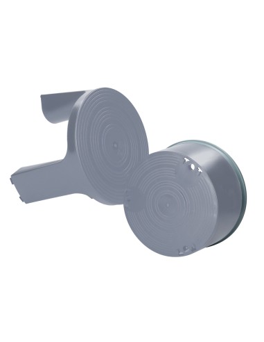 Taburete q connect ruedas retractiles tres ruedas dos niveles color gris