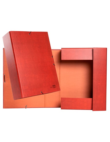 Carpeta proyectos liderpapel folio lomo 90mm carton forradocuero