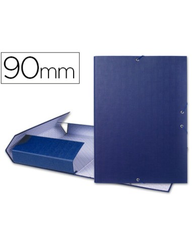 Carpeta proyectos liderpapel folio lomo 90mm carton forradoazul