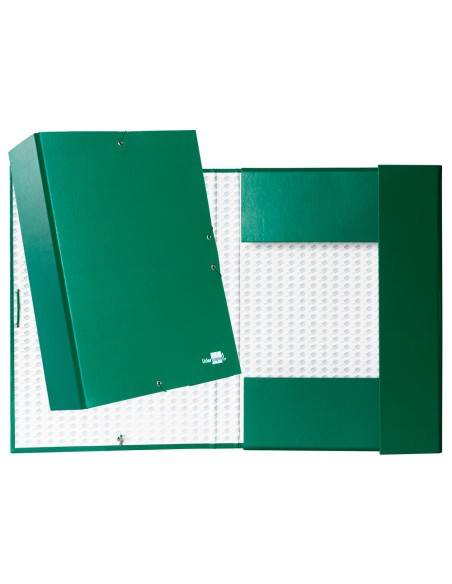 Carpeta proyectos liderpapel folio lomo 90mm carton forradoverde