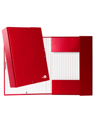 Carpeta proyectos liderpapel folio lomo 70mm carton forradoroja