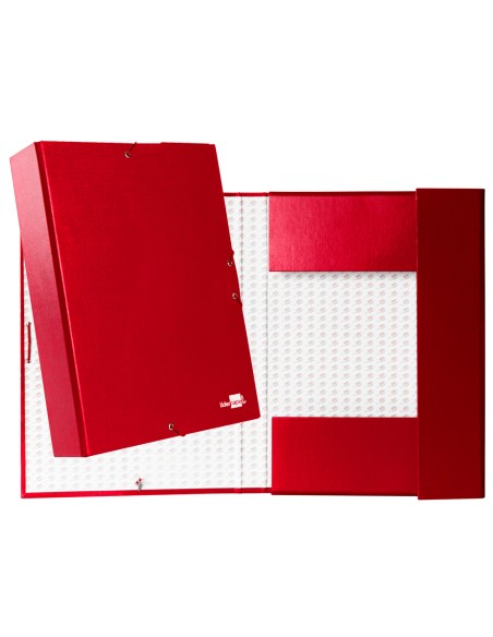 Carpeta proyectos liderpapel folio lomo 70mm carton forradoroja