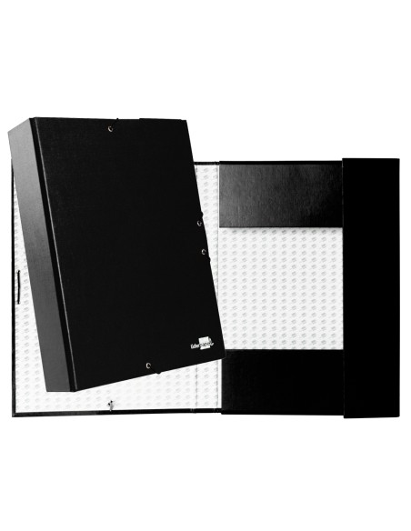 Carpeta proyectos liderpapel folio lomo 70mm carton forradonegra