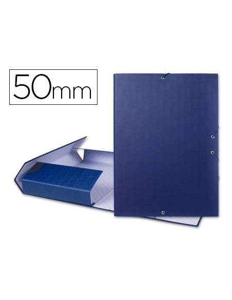 Carpeta proyectos liderpapel folio lomo 50mm carton forradoazul