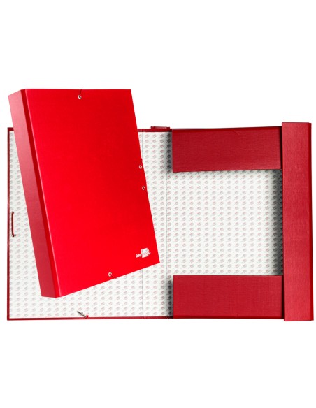 Carpeta proyectos liderpapel folio lomo 50mm carton forradoroja