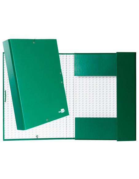 Carpeta proyectos liderpapel folio lomo 50mm carton forradoverde
