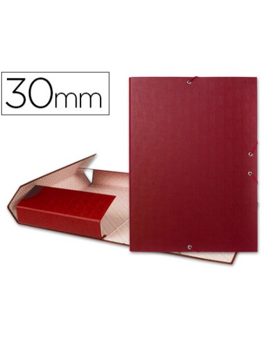 Carpeta proyectos liderpapel folio lomo 30mm carton forrado roja