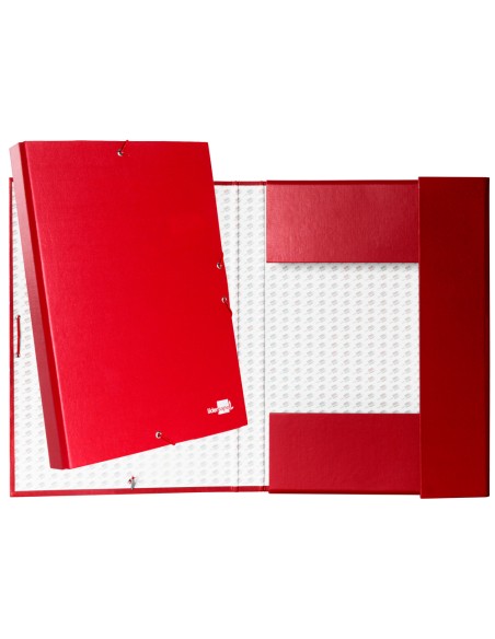 Carpeta proyectos liderpapel folio lomo 30mm carton forrado roja