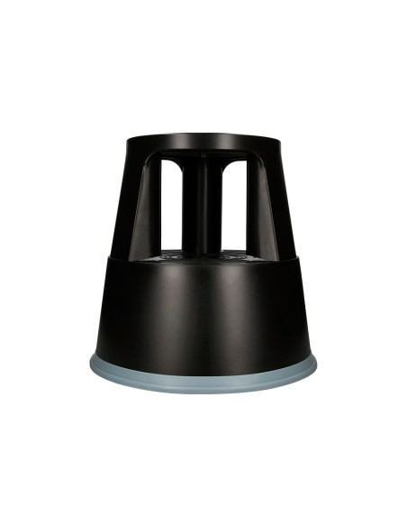 Taburete q connect ruedas retractiles tres ruedas dos niveles color negro