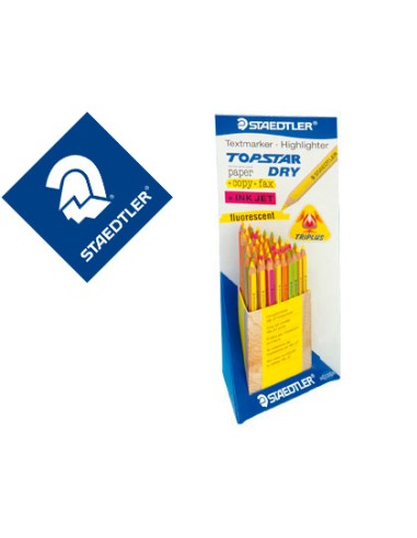 Lapices fluorescente staedtler top star expositor de 48 unidades colores surtidos