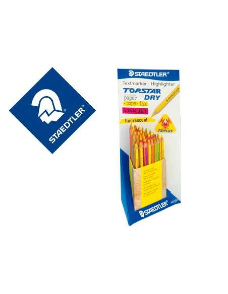 Lapices fluorescente staedtler top star expositor de 48 unidades colores surtidos