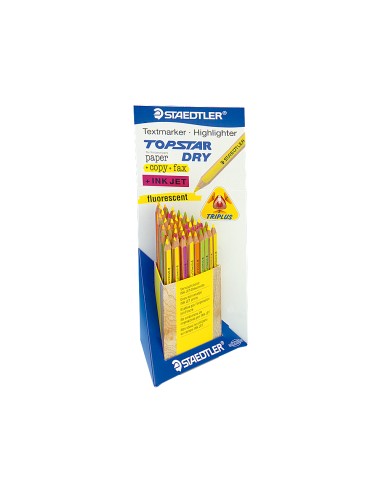 Lapices fluorescente staedtler top star expositor de 48 unidades colores surtidos