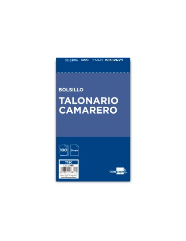 Talonario liderpapel camarero bolsillo original t150