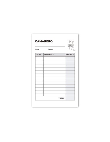 Talonario liderpapel camarero bolsillo original t150