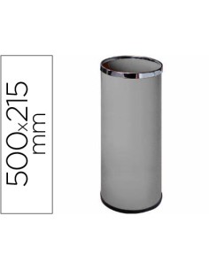 Paraguero metalico 301 gris aros cromado 50x215 cm