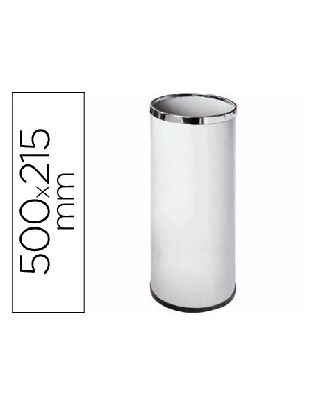 Paraguero metalico 301 blanco aros cromados 50x215 cm