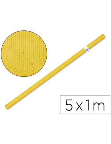 Papel kraft liderpapel amarillo rollo 5x1 mt