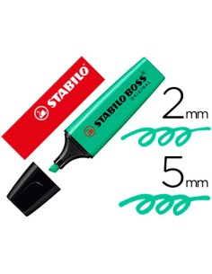 Rotulador stabilo boss fluorescente 70 turquesa