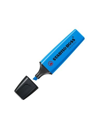 Rotulador stabilo boss fluorescente 70 azul