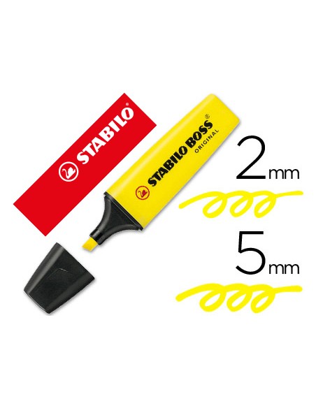 Rotulador stabilo boss fluorescente 70 amarillo