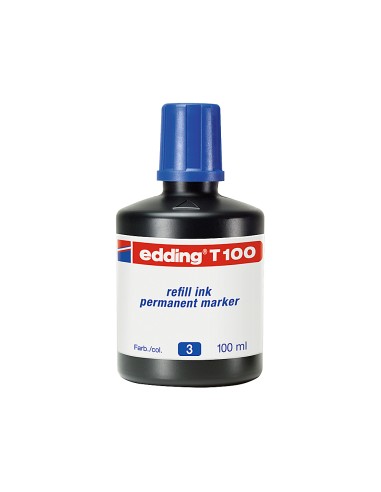 Tinta rotulador edding t 100 azul frasco de 100 ml
