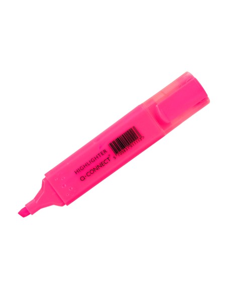 Rotulador q connect fluorescente rosa punta biselada