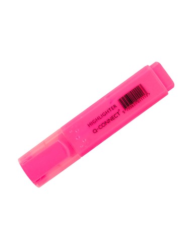 Rotulador q connect fluorescente rosa punta biselada