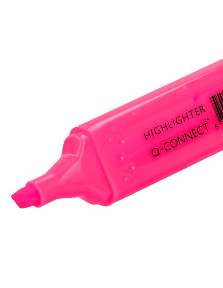 Rotulador q connect fluorescente rosa punta biselada