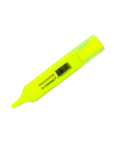 Rotulador q connect fluorescente amarillo punta biselada
