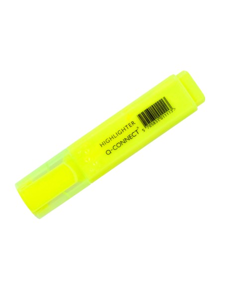 Rotulador q connect fluorescente amarillo punta biselada