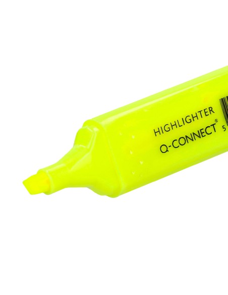 Rotulador q connect fluorescente amarillo punta biselada