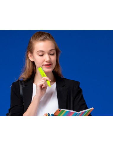 Rotulador q connect fluorescente amarillo punta biselada