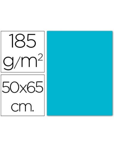 Cartulina guarro azul turquesa 50x65 cm 185 gr