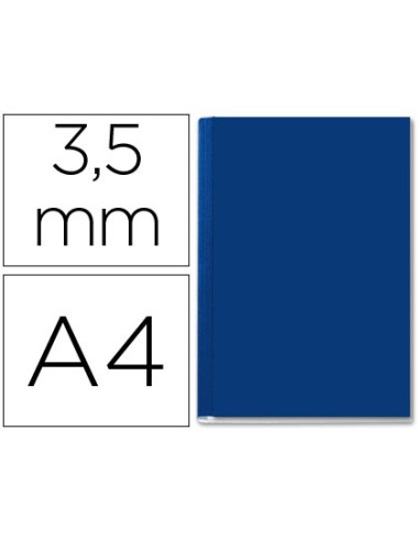 Tapa de encuadernacion channel rigida 35562 azul lomo aa capacidad 10 35 hojas