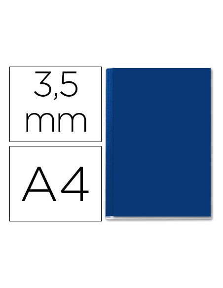 Tapa de encuadernacion channel rigida 35562 azul lomo aa capacidad 10 35 hojas