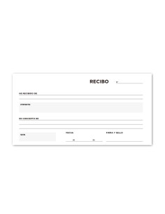 Talonario liderpapel recibos 3 fº apaisado original y 2 copias sin matriz