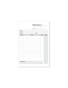 Talonario liderpapel presupuesto cuarto original y copia t230