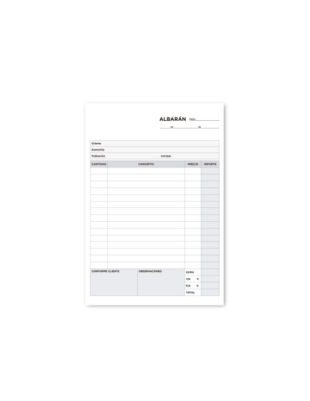 Talonario liderpapel albaran cuarto original y dos copias t315