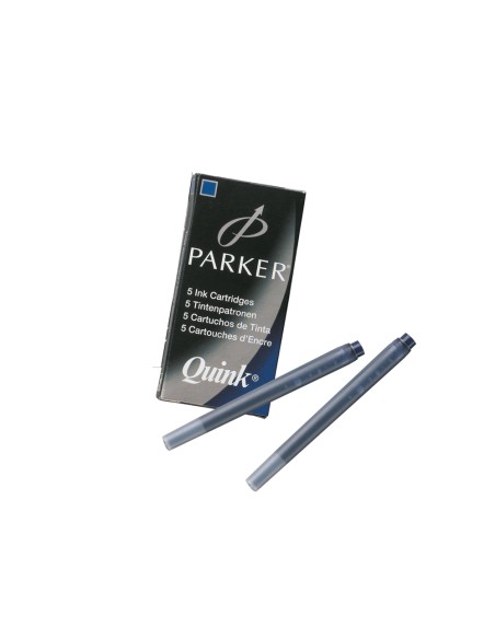 Tinta estilografica parker azul permanente caja de 5 cartuchos