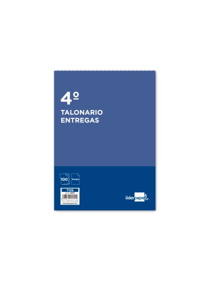 Talonario liderpapel entregas cuarto original t126