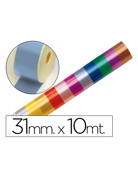 Cinta fantasia 10 mt x 31 mm celeste