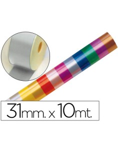 Cinta fantasia 10 mt x 31 mm plata