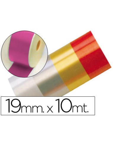 Cinta fantasia 10 mt x 19 mm fucsia