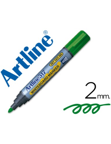 Rotulador artline pizarra ek 517 verde punta redonda 2 mm tinta de bajo olor