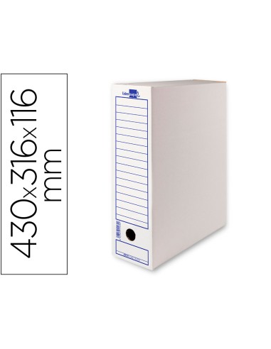 Caja archivo definitivo liderpapel ecouse 100 reciclado 106 listados de ordenador 430x316x116mm 325g m2