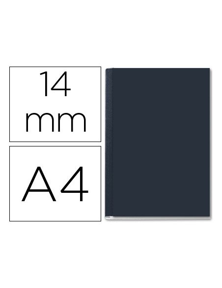 Tapa de encuadernacion channel rigida 35575 negra lomo c capacidad 106 140 hojas