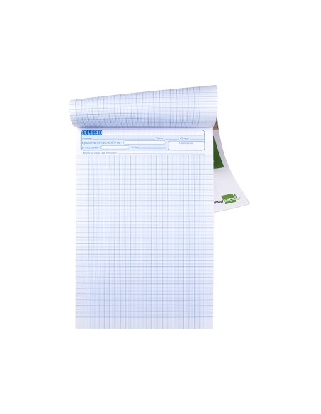 Bloc examenes liderpapel cuadro 2mm folio 40 hojas 60g m2
