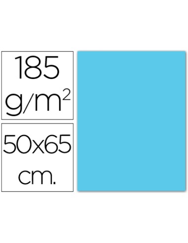 Cartulina guarro azul cielo 50x65 cm 185 gr