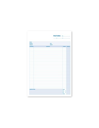 Talonario liderpapel facturas folio original y copia t223 con iva